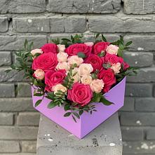 Цветочная композиция из Розы в коробке в Новоильинском