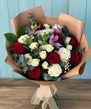 Букет цветов из:  Розы и Альстромерии в Новоильинском