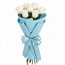 Букет 7 белых роз Проуд в Новоильинском