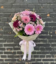 Букет цветов из:  Герберы и Хризантемы в Новоильинском