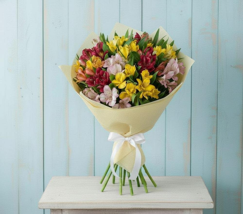 Букет цветов из: Альстромерии в Новоильинском