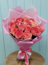 Букет 15 Розовых роз Равель в Новоильинском